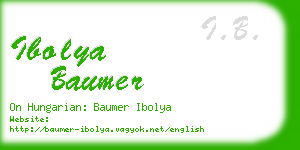 ibolya baumer business card